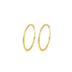Creolen Silber 925 Gold Ohrringe Vergoldet Damen Groß Runde Kreolen 2.5 3.5 4.5 5.5 6.5 cm für Frauen von PAPAGENA