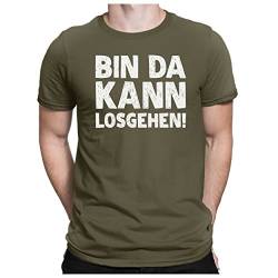 PAPAYANA - BIN-DA-KANN-LOSGEHEN - Herren Fun T-Shirt - Bedruckt - XXL Oliv von PAPAYANA