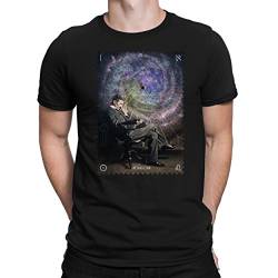 PAPAYANA - Nikola-Tesla-Magician - Herren Fun T-Shirt - Bedruckt - XXL Schwarz von PAPAYANA