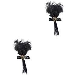 3 Stück Fransen-Stirnband Kristall Kopfschmuck Damen Stirnbänder Haarschmuck für Frauen Abschlussball 1920er Jahre Stirnband Strass Brüllen 20er Jahre Stirnband Quaste Stirnband für Frauen Gatsby von PAREKS