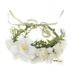 Girlande Stirnband Kopfstücke für Frau Hochzeit Dekorationen Teen Mädchen Haarschmuck Brautjungfer Bohemian Stirnband Blumenmädchen Girlande Haarkranz Girlande Kopfschmuck Blume Stirnband von PAREKS