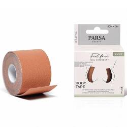 PARSA Beauty BodyTape - 5cm x 5m - Boob Tape für perfekten Halt und Komfort - Nude Brusttape für jeden Anlass – Body Tape für Damen - hochwertige Funktionalität mit modischer Eleganz von PARSA Beauty