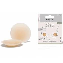 PARSA Beauty Silicone Nipple Cover (Light Nude) – Unsichtbare BH-Alternative für A-D Körbchen – Wiederverwendbar & wasserresistent – 100% Blickdicht – Nippel Cover Damen von PARSA Beauty