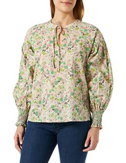 PART TWO Damen Namis Relaxed Fit Long Sleeve Bluse, Green Flower Print, 44 von PART TWO