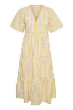 PART TWO Damen Pam Dress Lässiges Kleid, Lemon Drop Stripe, 42 von PART TWO