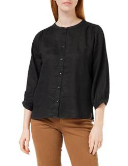 PART TWO Damen Persilles Shirt Regular Fit Hemd mit 3/4 Ärmeln, Black, 46 von PART TWO