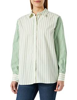 PART TWO Damen Sabrin Relaxed Fit Long Sleeve Shirt, Greenbriar Stripe Mix, 38 von PART TWO