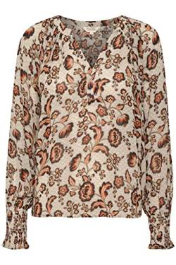 Part Two Damen Kettapw Bl Langärmelige Bluse mit lockerer Passform, Japanischer Koi-Blumendruck, 38 von PART TWO