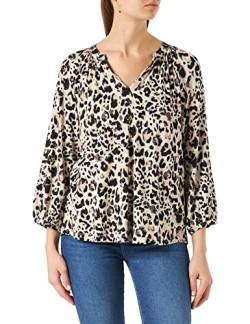 Part Two Damen Mileapw Ts Relaxed Fit 3/4 Sleeves T-Shirt, Neutral Leo Print, M von PART TWO