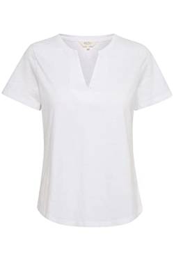 Part Two Damen Regular Fit V-Notch Neck Shorts Sleeves Jersey Tee T-Shirt, Bright White, Large von PART TWO