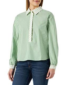 Part Two Damen Sada Hemd Langarm-Shirt mit lockerer Passform, Greenbriar Streifenmischung, 44 von PART TWO