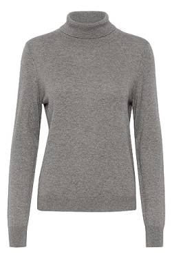 Part Two Damen Turtleneck Slim Fit Long Sleeves Rib Knit Edges Pullover, Medium Grey Melange, Small von PART TWO