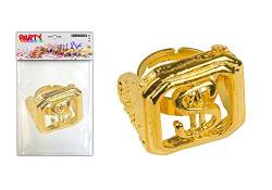 PARTY DISCOUNT Ring Dollarzeichen, gold von PARTY DISCOUNT