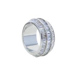 PARWANA Ring Ringe Damen Bijouterie Herren Frauen Quadratische Ringe Für Damen Und Herren 11 Silberfarben von PARWANA