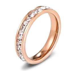 PARWANA Ring Ringe Damen Bijouterie Herren Frauen Ring Für Damen Herren Paar 6 Roségold von PARWANA