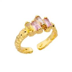 PARWANA Ring Ringe Damen Bijouterie Herren Frauen Ringe Für Damen, Offener Ring, Weiblich, Offen, Goldfarben von PARWANA