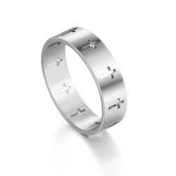 PARWANA Ring Ringe Damen Bijouterie Herren Frauen Ringe Für Damen Herren Ringschmuck 7 Crossring von PARWANA