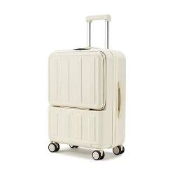 PASPRT Gepäck mit Spinnerrädern, Koffergepäck mit Spinnerrädern, USB-Ladeanschluss, TSA-Zahlenschloss, 20 Zoll 24 Zoll Handgepäck (White 24inch) von PASPRT