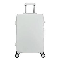 PASPRT Gepäckkoffer mit Rollen, tragbares Gepäck mit großem Fassungsvermögen, verschleißfester und sturzfester Koffer für Studenten, Handgepäck (White) von PASPRT