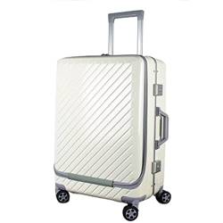 PASPRT Gepäckset Business Travel Bag Boarding Rolling Suitcase with Laptop Bag Men Luggage On Wheels (Color : BEIGE, Size : 20") von PASPRT