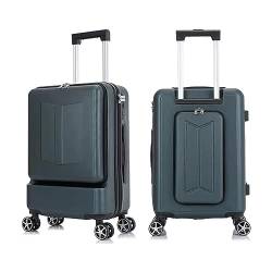 PASPRT Handgepäck, 24-Zoll-Koffer, Premium-Gepäck, Gepäckkoffer mit Frontöffnung, Verstellbarer Trolley, hart, mit Rad (Black) von PASPRT