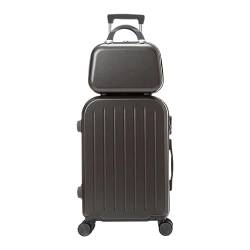 PASPRT Handgepäck, leichte Koffer, Reißverschlussgepäck, Kombinationsschloss-Gepäckkoffer, hochwertiges Trolley-Gepäck, Hartgepäck (Black 20) von PASPRT