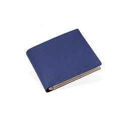PASPRT Herren Geldbörse Brieftasche mit Leder Männer mit Münztasche Mann Geldbörse Kreditkartenhalter Männliche Geldtasche Kartenkiste (Color : Blue) von PASPRT