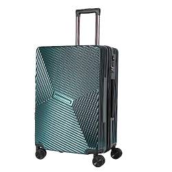 PASPRT Tragbare Koffer, Aluminiumrahmen-Gepäck mit Spinner-Rädern, Handgepäck, sturzsicherer Sicherheitskoffer mit TSA-Verschluss (Green 26 in) von PASPRT