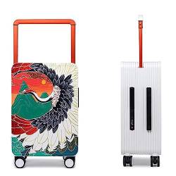 PASPRT Tragbarer Koffer, Koffer mit Rollen, großes Fassungsvermögen, einzigartiger Koffer mit bemaltem Design, erweiterbarer Sicherheitscode, Handgepäck (24 inches) von PASPRT