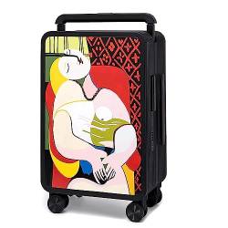 PASPRT Tragbarer Koffer, erweiterbare Koffer mit Rollen, großes Handgepäck, sturzsicherer Koffer, verstellbares Trolley-Gepäck (24 inches) von PASPRT