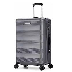 PASPRT Tragbarer Koffer, intelligenter Wiegekoffer, großes Fassungsvermögen, Handgepäck, Zahlenschloss-Koffer, verschleißfestes Gepäck (Silver 80 * 53 * 34cm) von PASPRT