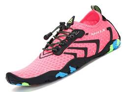 PASTAZA Wasserschuhe Schwimmschuh Schnell Trocknend Badeschuhe Strandschuhe Wassersport Schuhe für Damen Frauen Rosa, 40 EU von PASTAZA