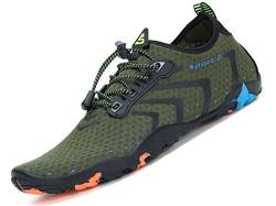 PASTAZA Wasserschuhe Schwimmschuh Schnell Trocknend Badeschuhe Strandschuhe Wassersport Schuhe für Herren Damen Unisex,Grün,41 EU von PASTAZA