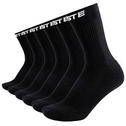 PASTE ® 3 Paar Performance Fußball Socken Schwarz (Gr. 42-44) - Fussball-Socken für Damen & Herren - Anti-Rutsch Fußballsocken - Sport-Socken atmungsaktiv - Football Grip Socks für Männer & Frauen von PASTE