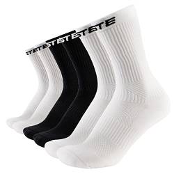 PASTE ® 3 Paar Performance Fußball Socken Weiß/Schwarz (Gr. 39-41) - Fussball-Socken Damen & Herren - Anti-Rutsch Fußballsocken - Sport-Socken atmungsaktiv - Football Grip Socks für Männer & Frauen von PASTE