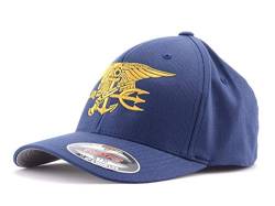 PATCHERIA U.S. Navy Seals Cap Flexfit® bestickt, Blau Medium von PATCHERIA