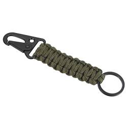 PATIKIL Paracord Schlüsselanhänger, Geflochtener Lanyard Schlüsselclip Ledergürtel Überlebend Schlüsselanhänger für Schlüssel, Männer, Frauen, Grün von PATIKIL