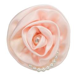 PATIKIL Stoffblumen Broschen Perlen Vintage Seidenblumen Broschen Elegante Blumenpins für Damen Hut Kleid Hemd Krawatte Corsage, Pink von PATIKIL