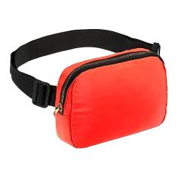 PATIKIL Taille Pack wasserdichte Gürteltasche für Männer und Frauen Einstellbar Kreuzbeutel Tasche Gürteltasche für Laufsport Reise Training Orange-Rot von PATIKIL