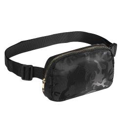 PATIKIL Taille Pack wasserdichte Gürteltasche für Männer und Frauen Einstellbar Kreuzbeutel Tasche Gürteltasche für Reise Training Schwarz von PATIKIL