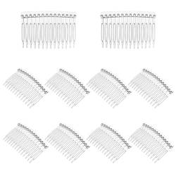 PATKAW 10 Stück Seitliche Haarkämme Tragbare Transparente Haarkämme Mit 14 Zähnen Haar-Accessoires Feine Haarspangen Dekorative Haarkämme Für Frauen von PATKAW