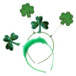 PATKAW 2St Irish Day Stirnbänder st patrick kopfschmuck st. Patrick Day Zubehör party haarreifen festival haarschmuck Haarband Tiara Kleeblatt-Stirnband grünes Stirnband von PATKAW