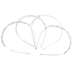 PATKAW 4 Stück Stirnband Haarschmuck Haarband قرآن Stirnbänder für die Hochzeit der Braut Bling Stirnbänder für Frauen Tiara Haargummi Strass-Kopfschmuck Hochzeitszubehör von PATKAW