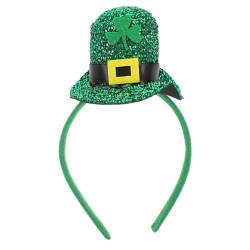 PATKAW Stirnband Kleeblatt Haarreif St. Patricks Haarband St. Patricks Day Kostüm Irischer Haarreif Haarschmuck Für Frauen Deko Dreidimensional Hut Stoff Fräulein von PATKAW