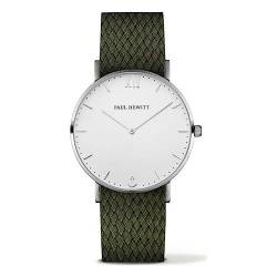 Paul Hewitt Unisex Erwachsene Analog Quarz Uhr mit Nylon Armband PH-SA-S-St-W-20M von PAUL HEWITT