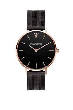 PAUL VALENTINE - Damenuhr mit Mesh Armband - Edle Damen Uhr mit japanischem Quarzwerk - Spritzwassergeschützt - Armbanduhr für Damen von PAUL VALENTINE