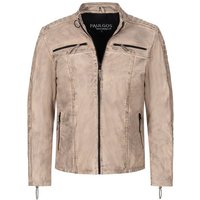 PAULGOS Lederjacke Herren Jacke Übergangsjacke Biker Look 100% Echtleder D1 von PAULGOS