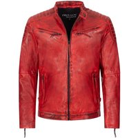 PAULGOS Lederjacke Herren Jacke Übergangsjacke Biker Look 100% Echtleder D2 von PAULGOS