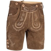 PAULGOS Trachtenhose Herren Lederhose Kurz mit Trägern 100% Echtleder - HK1 von PAULGOS