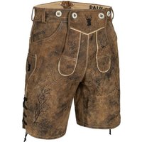 PAULGOS Trachtenhose Herren Lederhose Kurz mit Trägern 100% Echtleder - HK3 ANTIK von PAULGOS